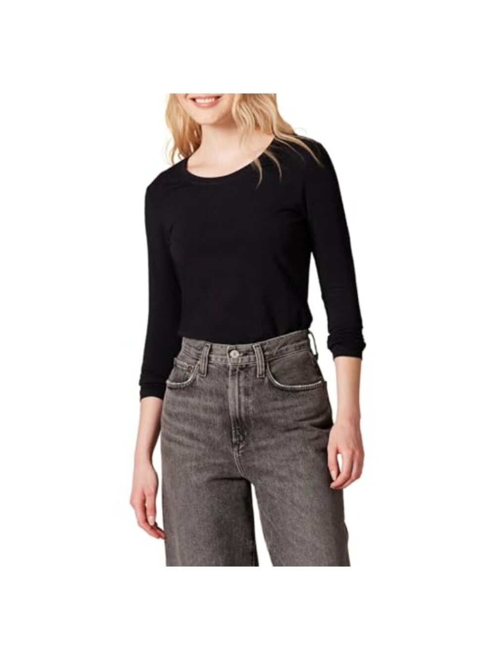 Women's Cotton Relaxed Fit Long Sleeve Crewneck T-Shirt Casual Top